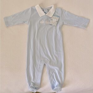 Kissy kissy NWT 6-9 months blue with bunnies footie
